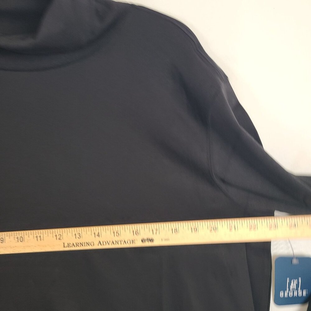 NWT George Olx Ge Turtleneck Black Soot Soft Cotton Blend Long Sleeve Top Sz L - Picture 6 of 7